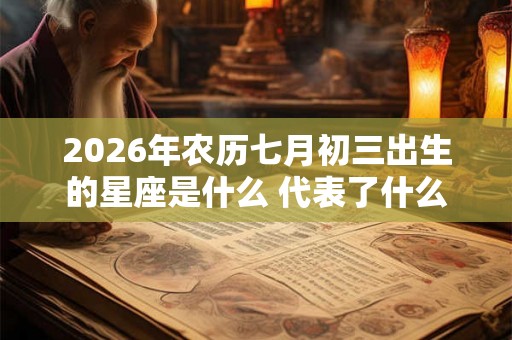 2026年农历七月初三出生的星座是什么 代表了什么 2026年农历七月初三出生的星座是什么 代表了什么