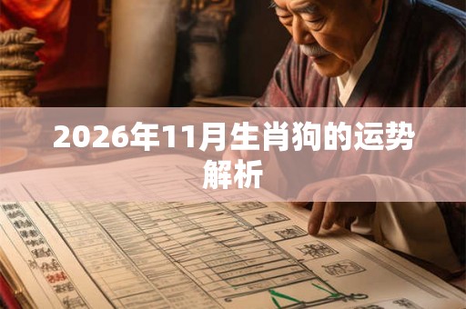 2026年11月生肖狗的运势解析
