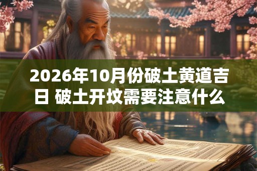 2026年10月份破土黄道吉日 破土开坟需要注意什么 2026年10月份破土黄道吉日 破土开坟需要注意什么