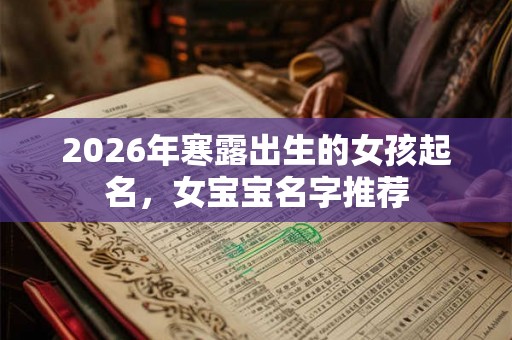 2026年寒露出生的女孩起名,女宝宝名字推荐 2026年寒露出生的女孩起名,女宝宝名字推荐