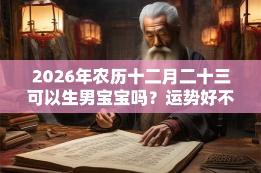 2026年农历十二月二十三可以生男宝宝吗？运势好不好？