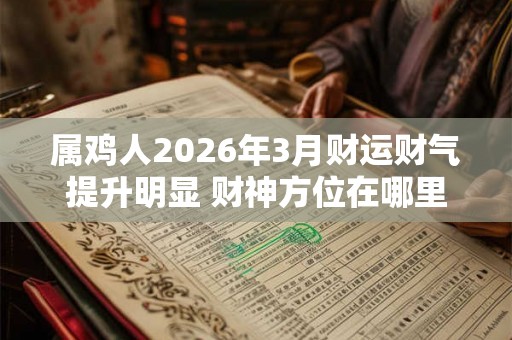 属鸡人2026年3月财运财气提升明显 财神方位在哪里