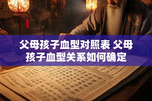 父母孩子血型对照表 父母孩子血型关系如何确定