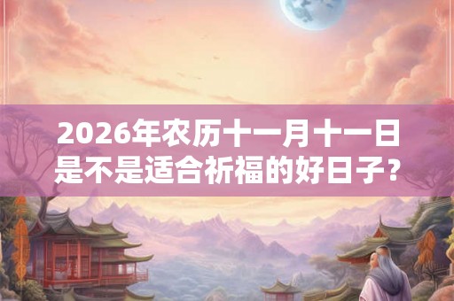 2026年农历十一月十一日是不是适合祈福的好日子？