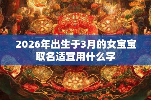 2026年出生于3月的女宝宝取名适宜用什么字