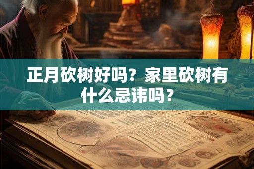 正月砍树好吗？家里砍树有什么忌讳吗？