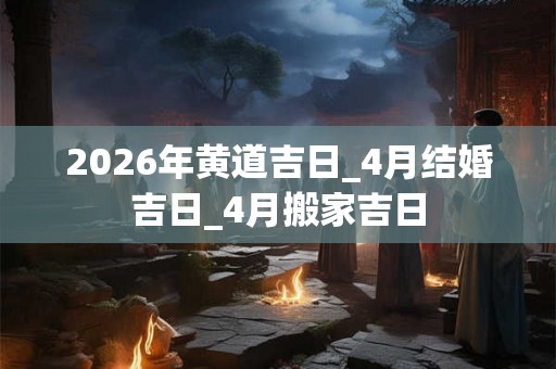2026年黄道吉日_4月结婚吉日_4月搬家吉日 2026年黄道吉日_4月结婚吉日_4月搬家吉日