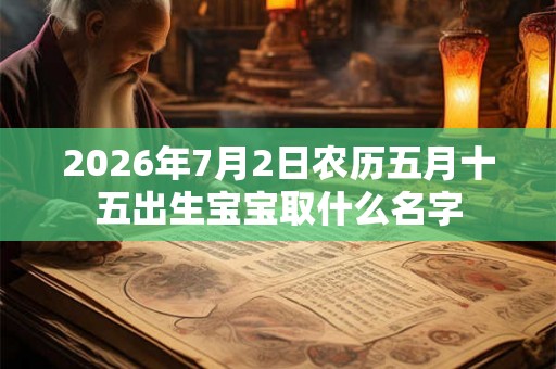 2026年7月2日农历五月十五出生宝宝取什么名字