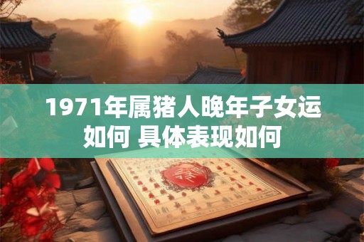 1971年属猪人晚年子女运如何 具体表现如何