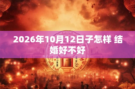 2026年10月12日子怎样 结婚好不好