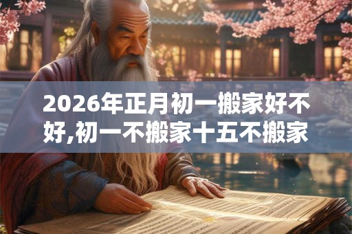 2026年正月初一搬家好不好,初一不搬家十五不搬家