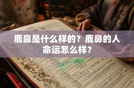 鹿鼻是什么样的？鹿鼻的人命运怎么样？