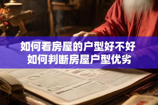 如何看房屋的户型好不好 如何判断房屋户型优劣