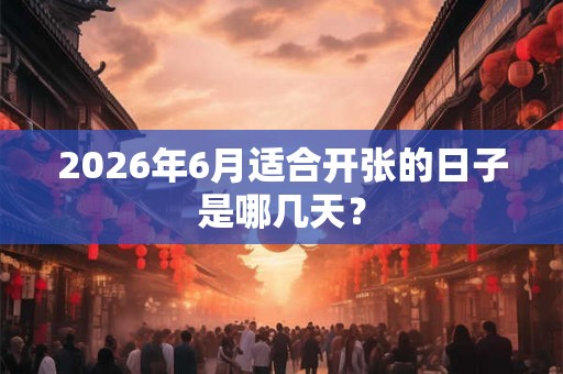 2026年6月适合开张的日子是哪几天? 2026年6月适合开张的日子是哪几天?