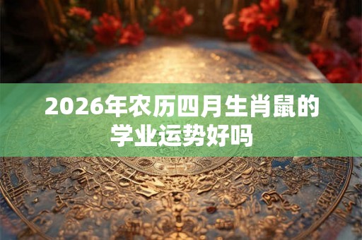 2026年农历四月生肖鼠的学业运势好吗