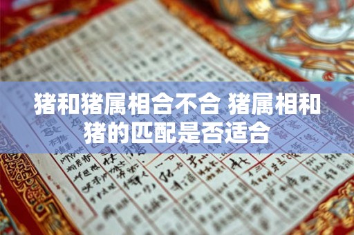 猪和猪属相合不合 猪属相和猪的匹配是否适合