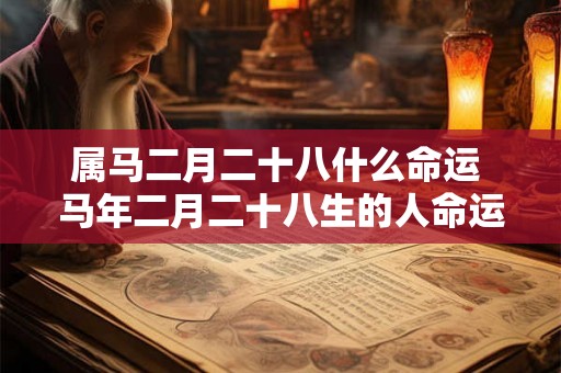 属马二月二十八什么命运 马年二月二十八生的人命运如何