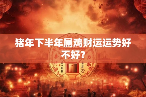 猪年下半年属鸡财运运势好不好？