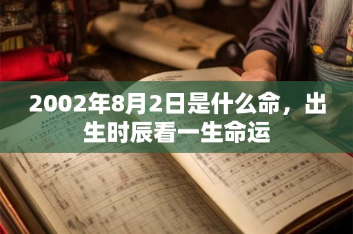 2002年8月2日是什么命，出生时辰看一生命运