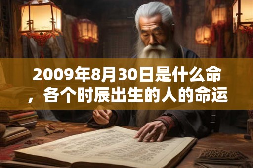 2009年8月30日是什么命，各个时辰出生的人的命运