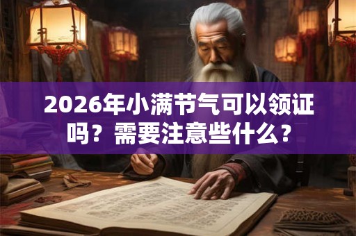 2026年小满节气可以领证吗？需要注意些什么？