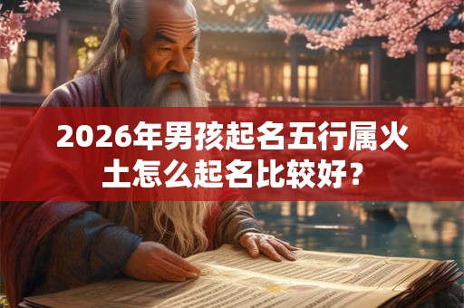 2026年男孩起名五行属火土怎么起名比较好？