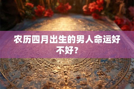 农历四月出生的男人命运好不好？