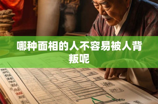 哪种面相的人不容易被人背叛呢 哪种面相的人不容易被人背叛呢
