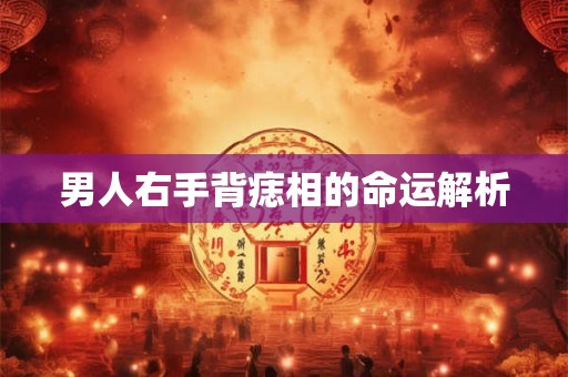 男人右手背痣相的命运解析