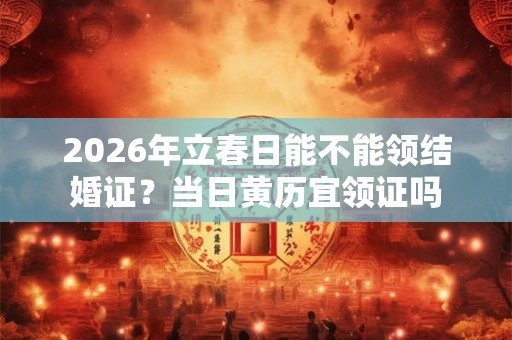 2026年立春日能不能领结婚证？当日黄历宜领证吗