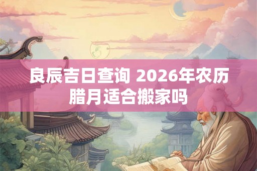 良辰吉日查询 2026年农历腊月适合搬家吗 良辰吉日查询 2026年农历腊月适合搬家吗