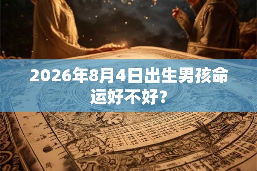 2026年8月4日出生男孩命运好不好？