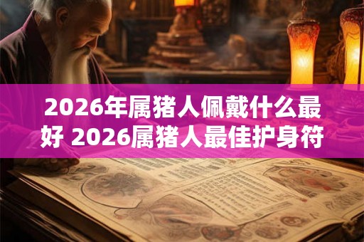 2026年属猪人佩戴什么最好 2026属猪人最佳护身符是什么