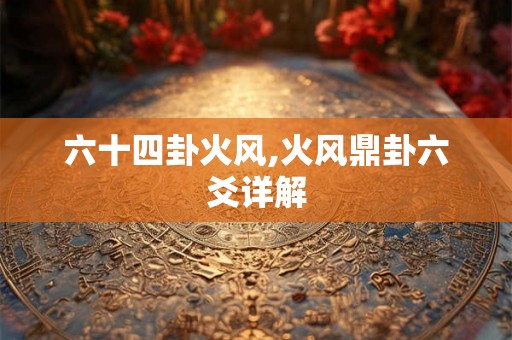 六十四卦火风,火风鼎卦六爻详解
