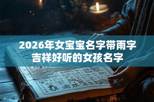 2026年女宝宝名字带雨字吉祥好听的女孩名字