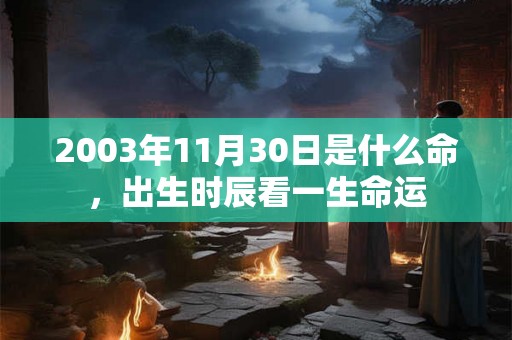 2003年11月30日是什么命，出生时辰看一生命运
