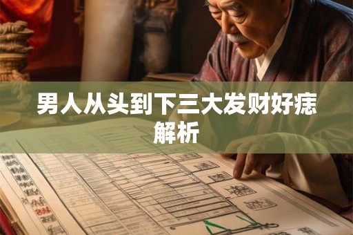 男人从头到下三大发财好痣解析