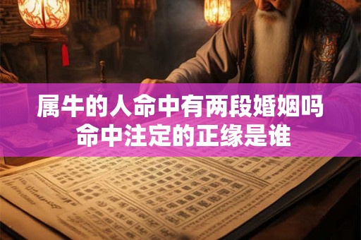 属牛的人命中有两段婚姻吗 命中注定的正缘是谁 属牛的人命中有两段婚姻吗 命中注定的正缘是谁