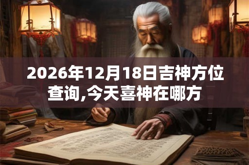 2026年12月18日吉神方位查询,今天喜神在哪方