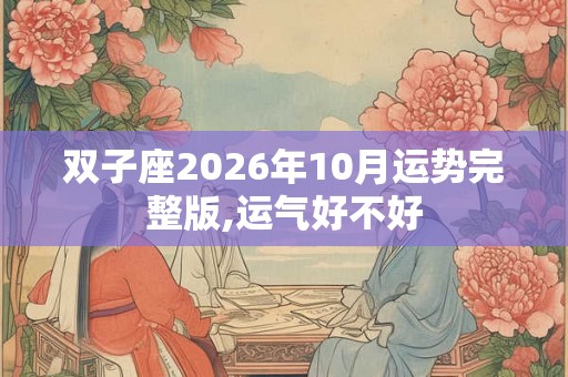 双子座2026年10月运势完整版,运气好不好
