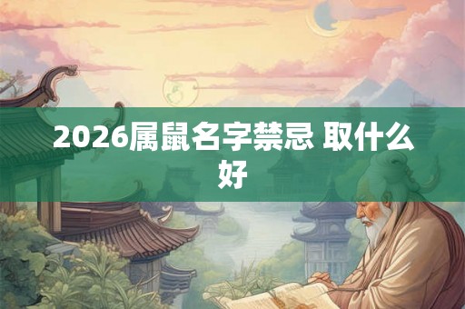 2026属鼠名字禁忌 取什么好 2026属鼠名字禁忌 取什么好