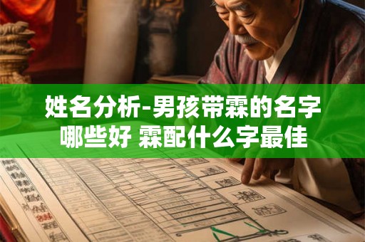 姓名分析-男孩带霖的名字哪些好 霖配什么字最佳