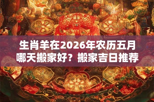 生肖羊在2026年农历五月哪天搬家好?搬家吉日推荐 生肖羊在2026年农历五月哪天搬家好?搬家吉日推荐