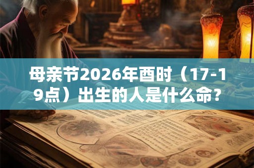 母亲节2026年酉时（17-19点）出生的人是什么命？