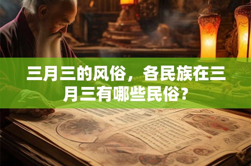 三月三的风俗，各民族在三月三有哪些民俗？