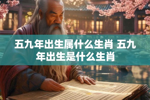 五九年出生属什么生肖 五九年出生是什么生肖