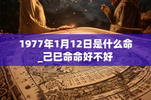 1977年1月12日是什么命_己巳命命好不好