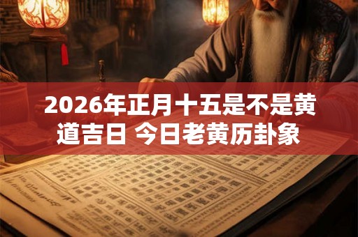 2026年正月十五是不是黄道吉日 今日老黄历卦象