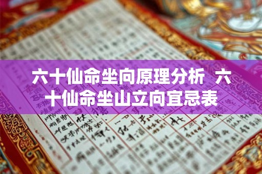 六十仙命坐向原理分析  六十仙命坐山立向宜忌表