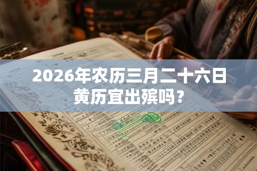 2026年农历三月二十六日黄历宜出殡吗？